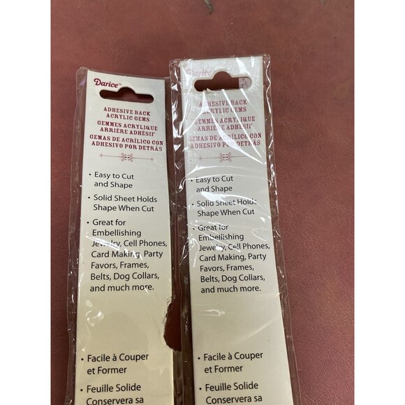Darice SAPPHIRE Adhesive Acrylic Gems 1 X 12" Embellishments NEW GEMZ04 Lot of 2 - Picture 8 of 8